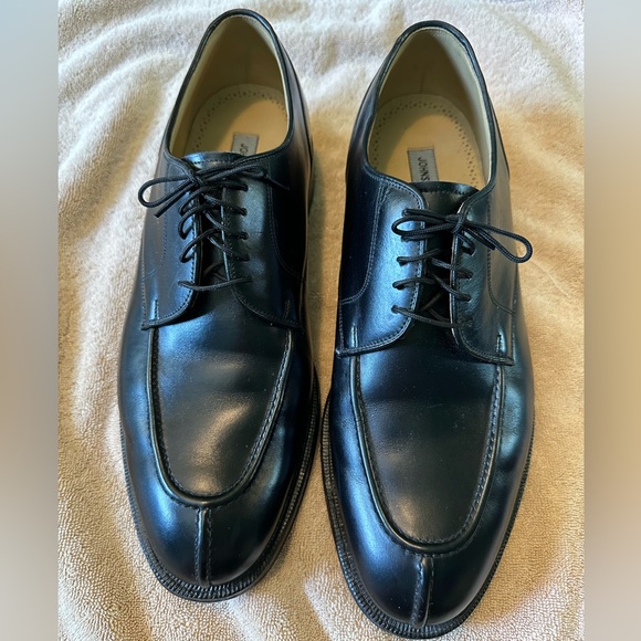 Black leather Johnston & Murphy size 11 men’s dress shoes - Picture 1 of 5